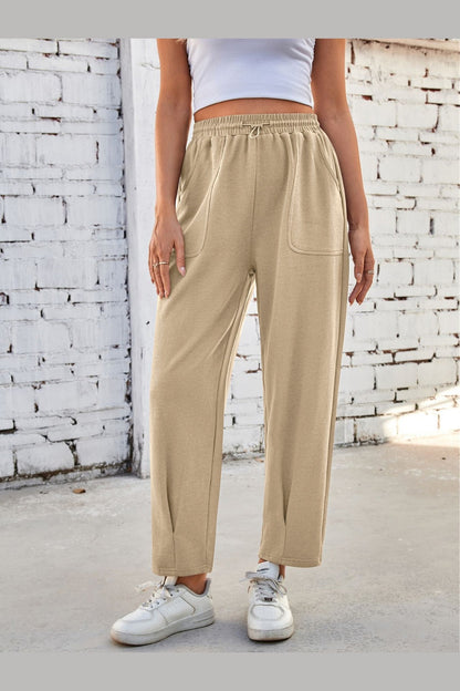 Lovelet Drawstring Pants with Pockets - Pants - FITGGINS