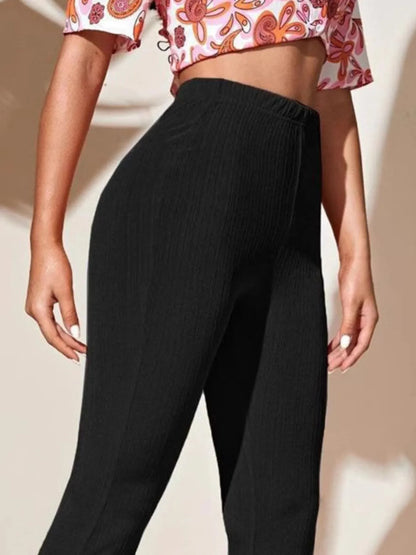 Full-Size High-Waist Flare Active Pants - Plus Size Fitggins
