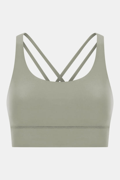 Millennia Crisscross Scoop Neck Active Tank - Crop Tops & Tank Tops - FITGGINS