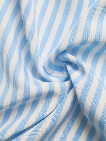 Striped Halter Neck Maxi Dress Fitggins