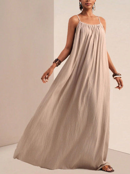 Spaghetti Strap Flowy Maxi Dress Fitggins