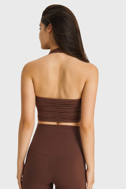 Millennia Breathable Halter Neck Sports Bra Fitggins
