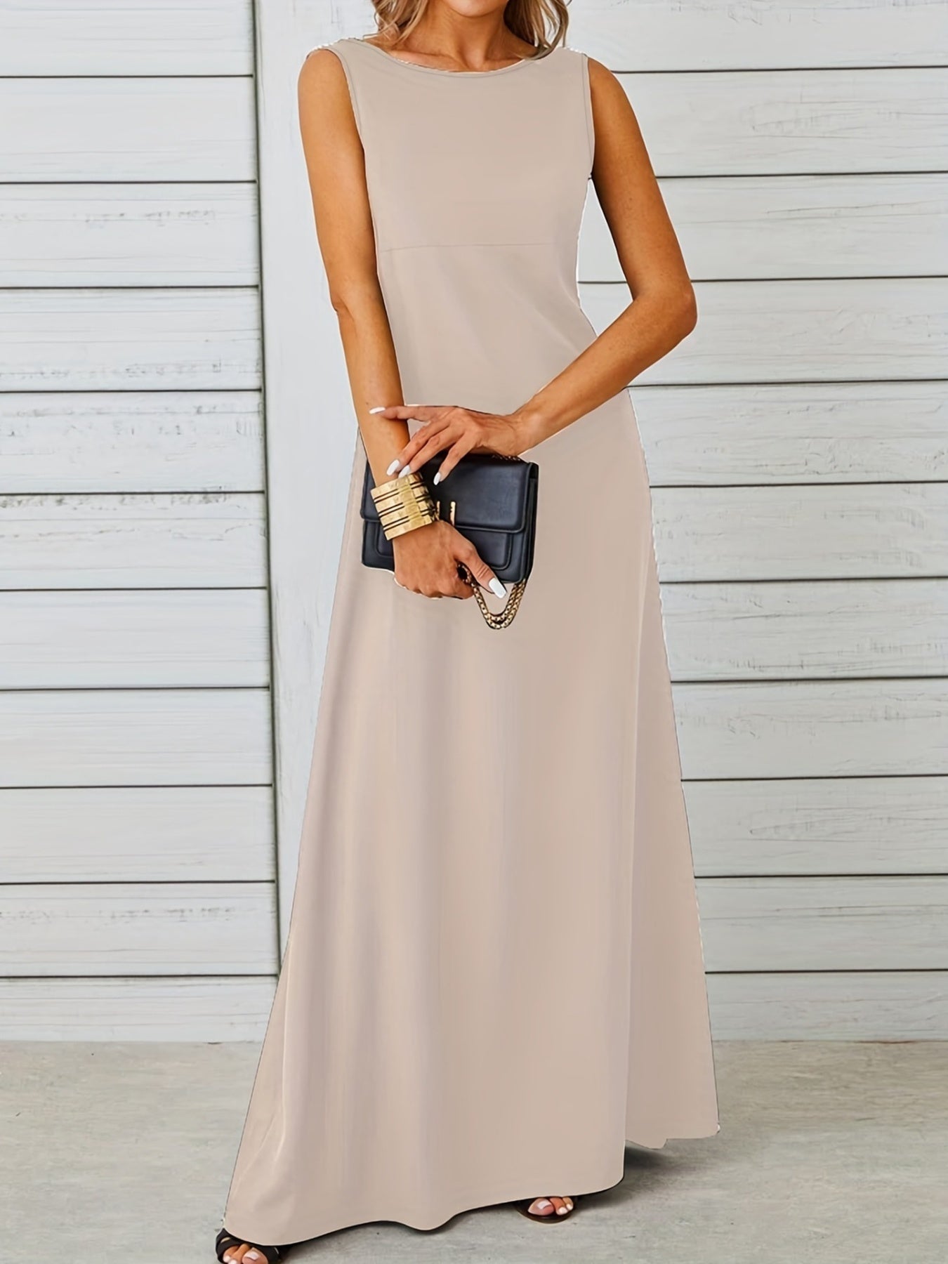 Sleeveless Flowy Maxi Dress Fitggins