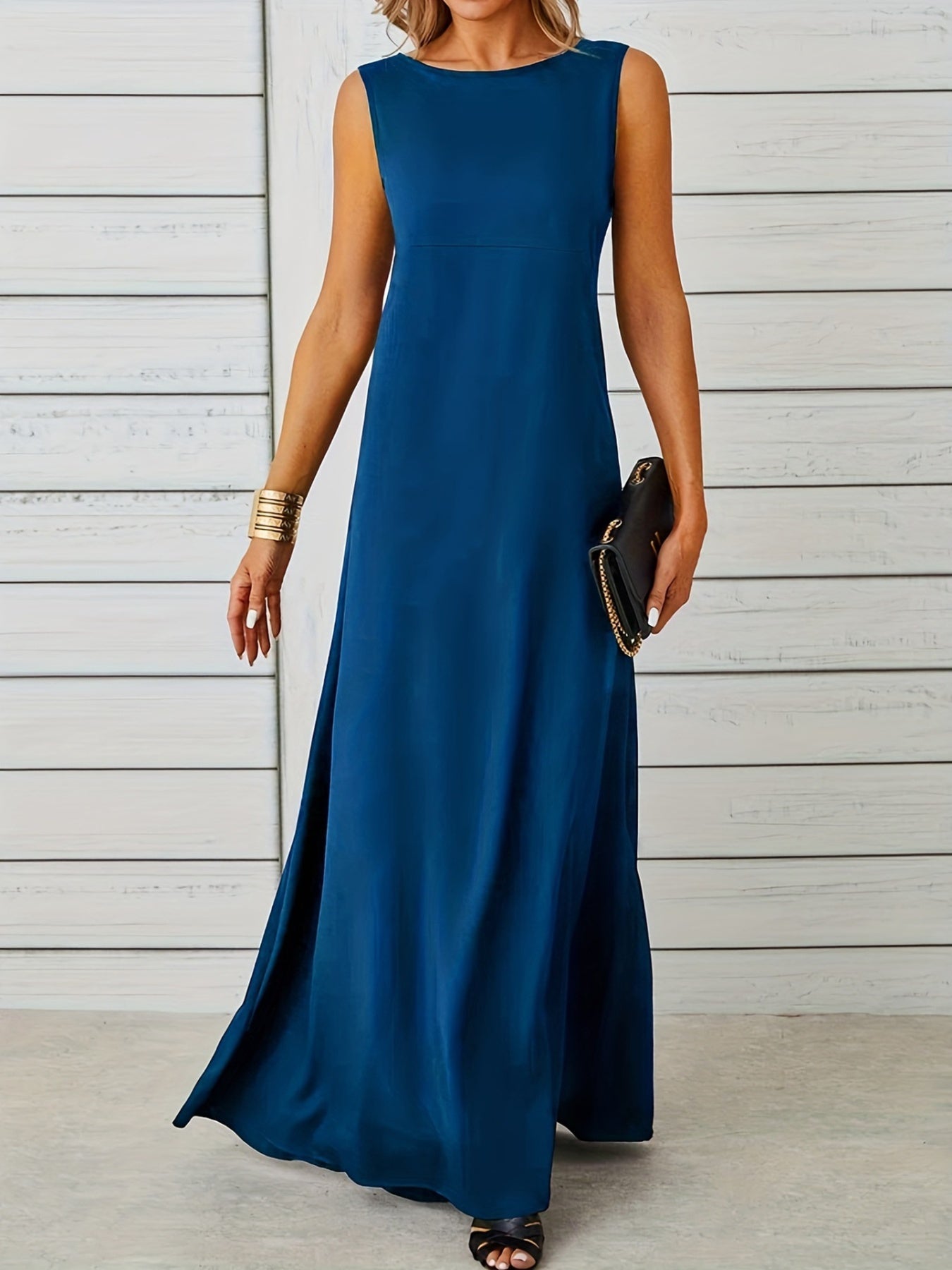 Sleeveless Flowy Maxi Dress Fitggins