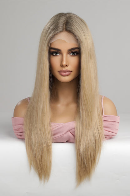 13*2" Lace Front Wigs Synthetic Long Straight 24'' 150% Density - Hair - FITGGINS