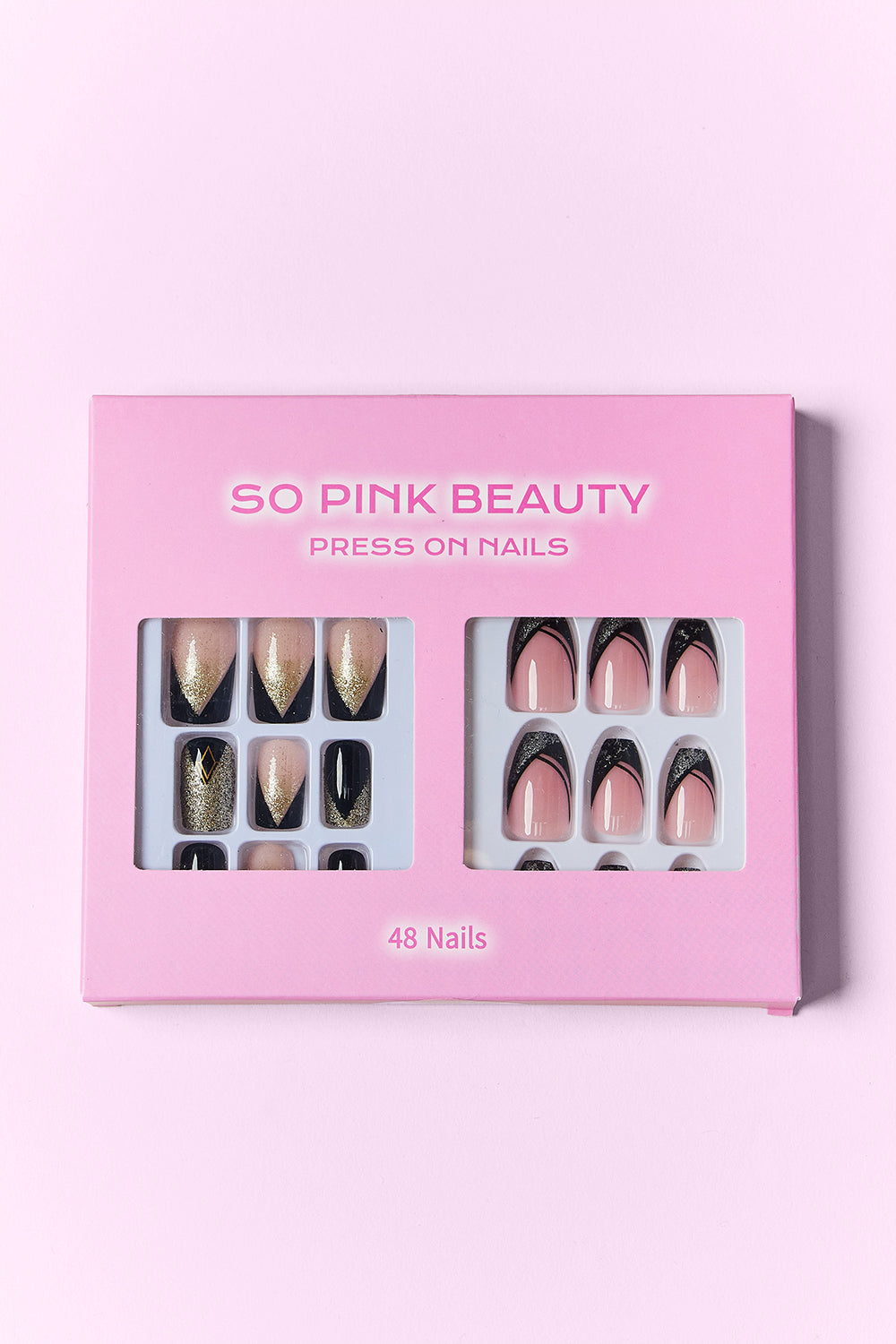 SO PINK BEAUTY Press On Nails 2 Packs - - FITGGINS