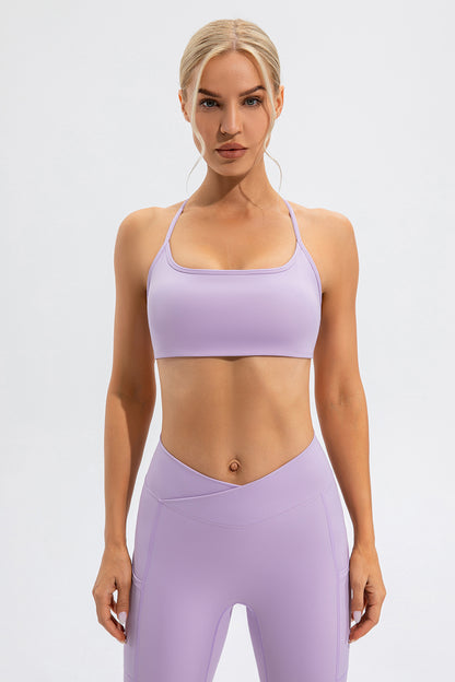 Crisscross Spaghetti Strap Active Cami - Sports Bras - FITGGINS