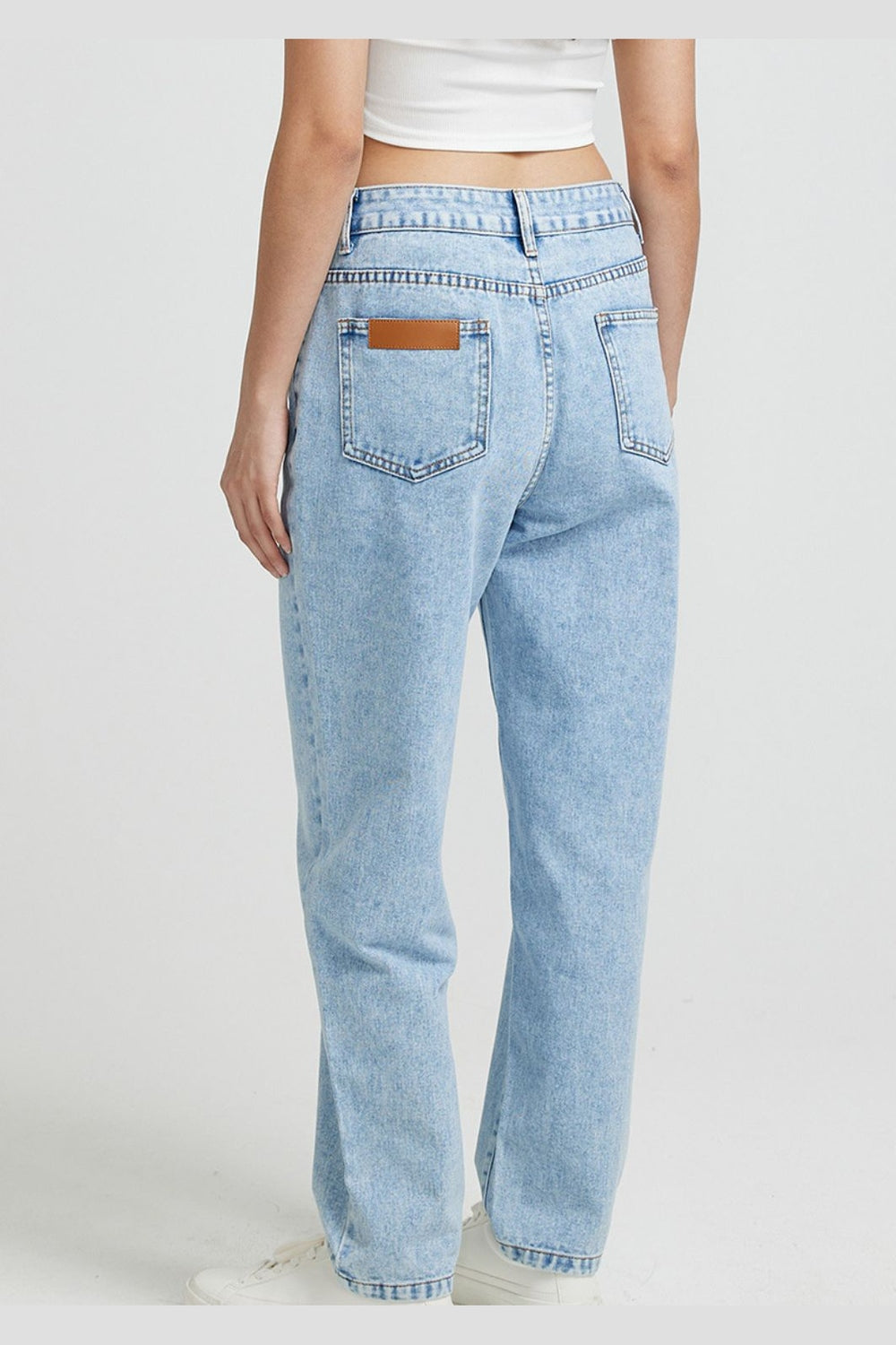 Pocketed Straight Leg Jeans - Jeans - FITGGINS