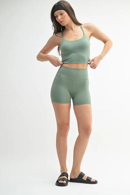 MONO B Venice Cloud Light Crisscross Sports Bra Fitggins