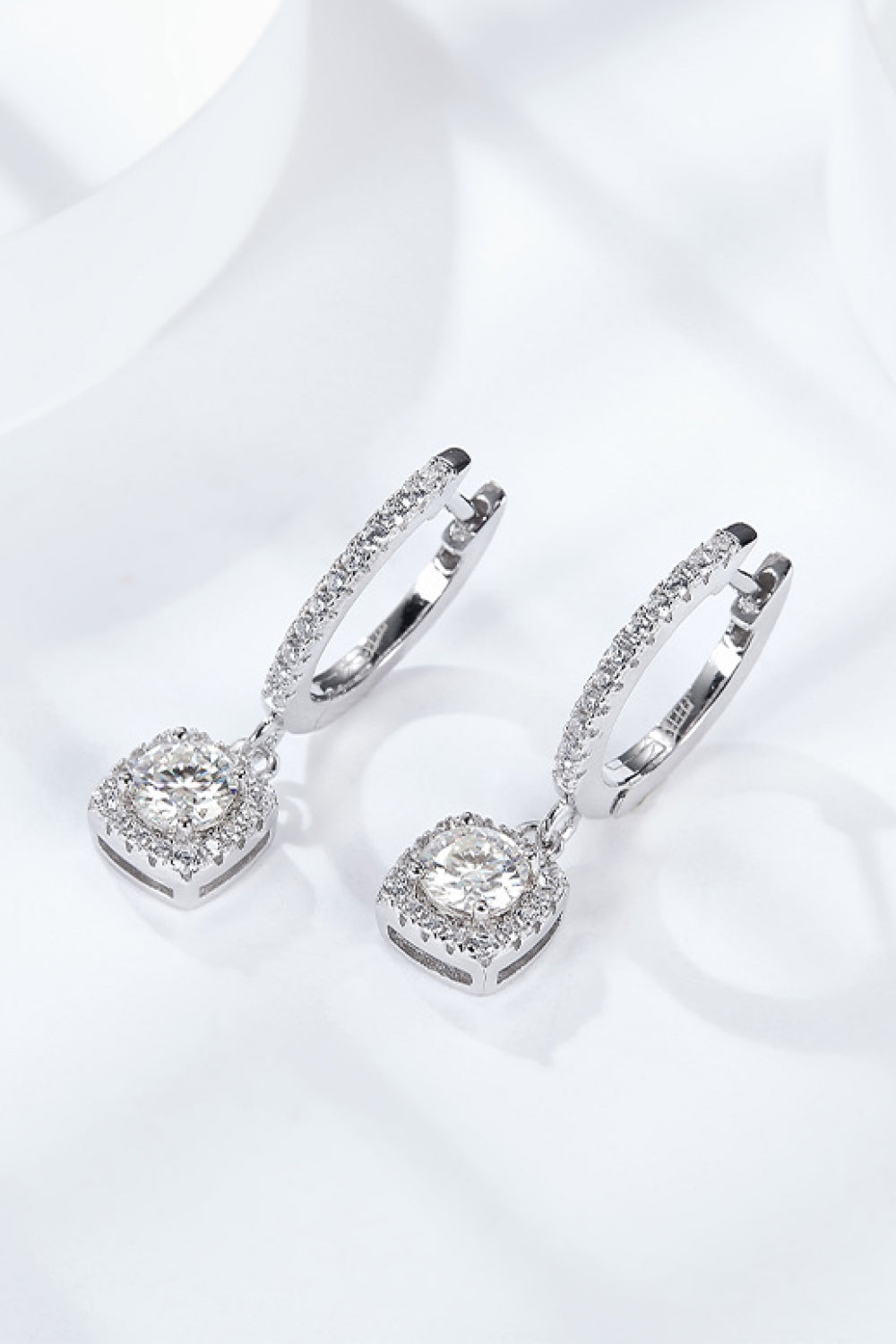 Adored Moissanite Huggie Drop Earrings - Earrings - FITGGINS