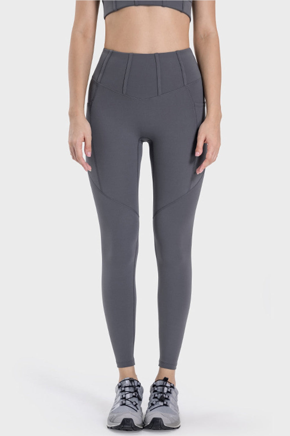 Pocketed High Waist Active Leggings - Leggings - FITGGINS