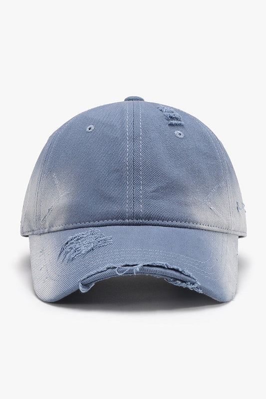 Distressed Adjustable Cotton Hat - Hats - FITGGINS