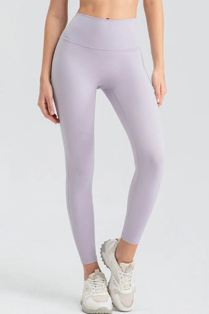 High Waist Skinny Active Pants Blush Pink Fitggins