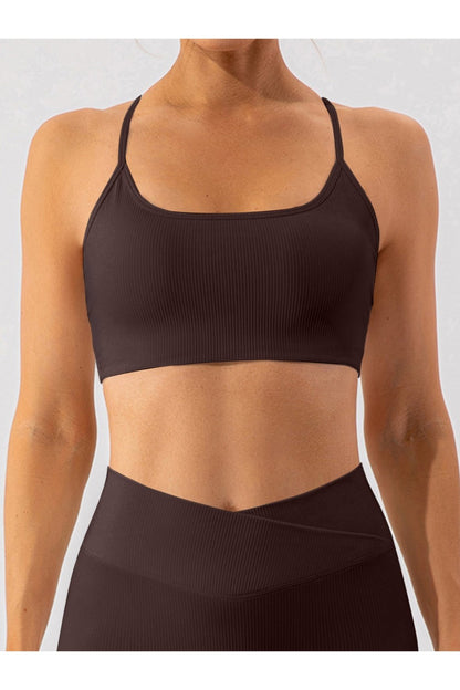 Spaghetti Strap Active Bra - Sports Bras - FITGGINS