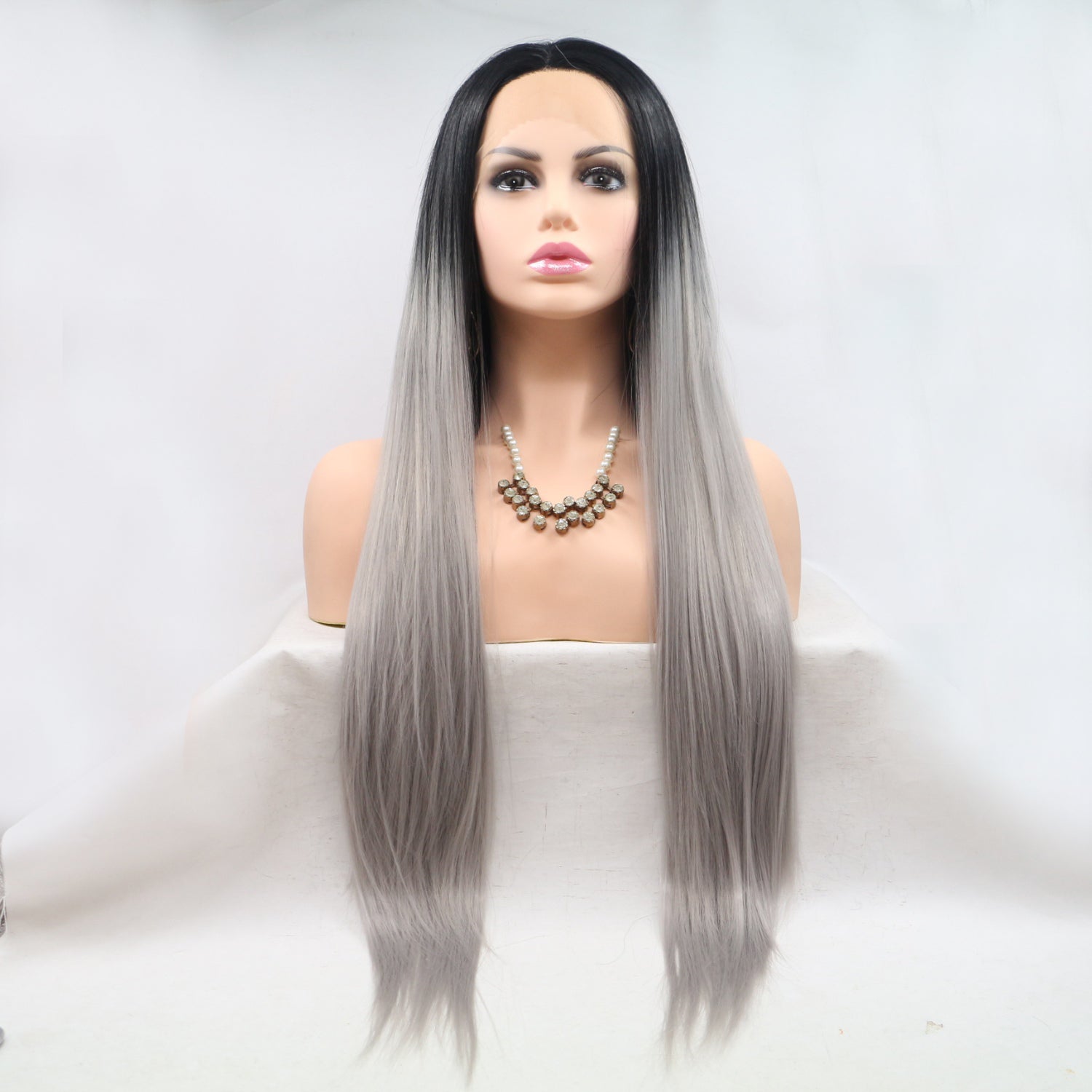 13*3" Lace Front Wigs Synthetic Long Straight 24" 130% Density - Hair - FITGGINS