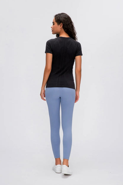 Millennia Round Neck Short Sleeve Active T-Shirt Fitggins