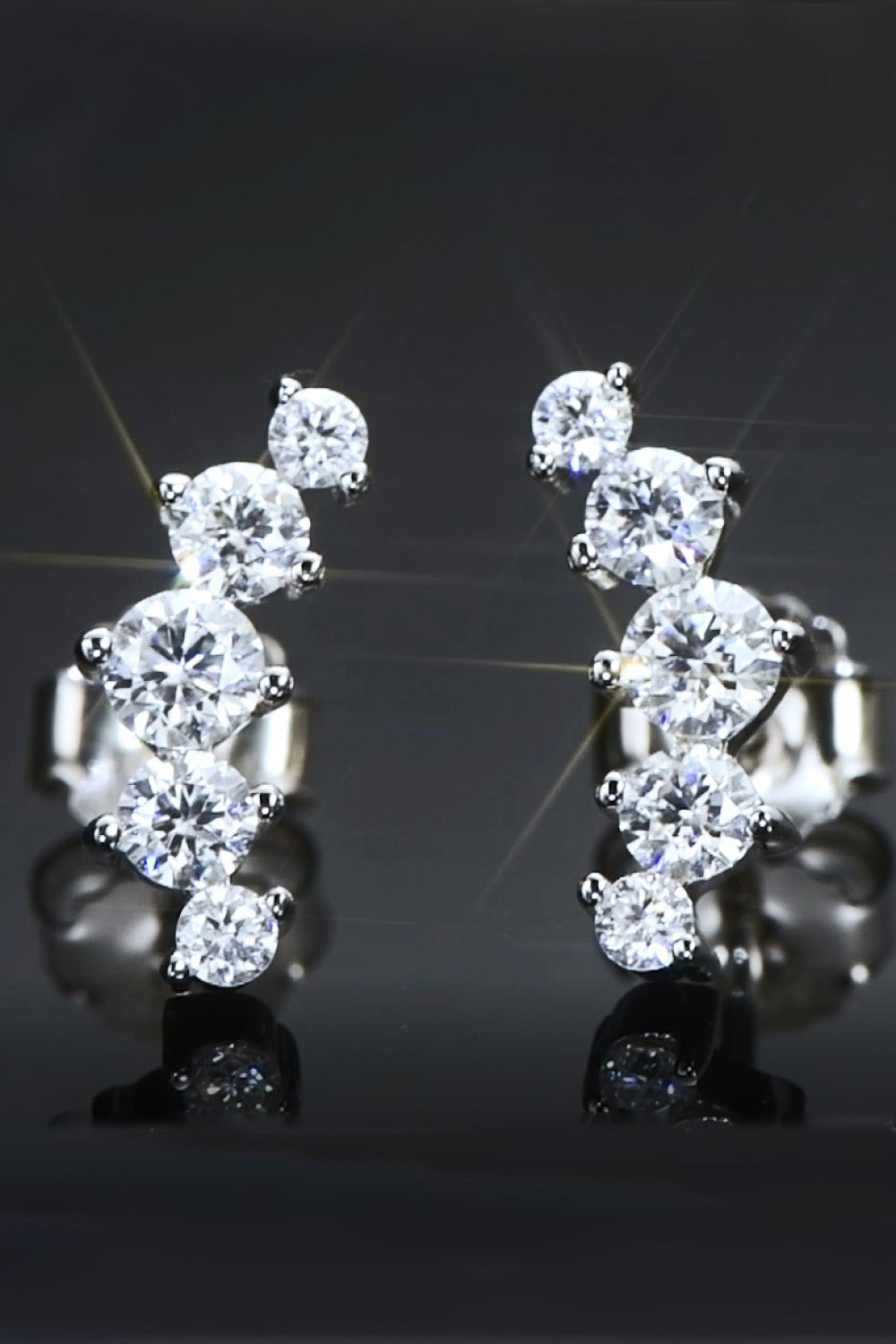 All You Need Moissanite Platinum-Plated Earrings - Earrings - FITGGINS