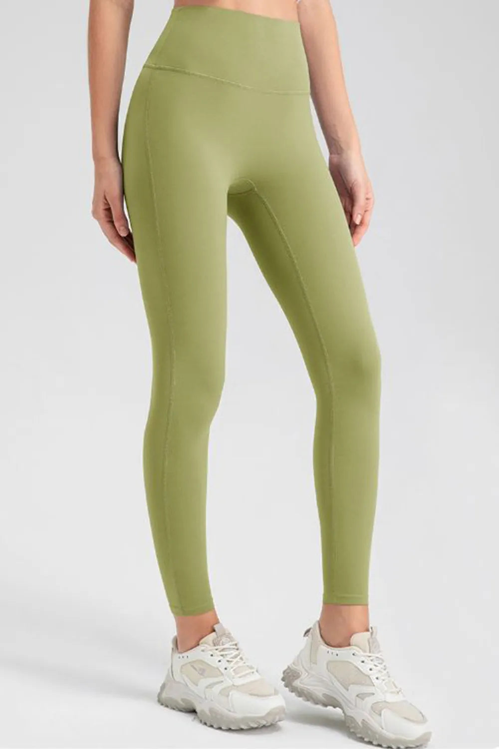 High Waist Skinny Active Pants Olive Fitggins