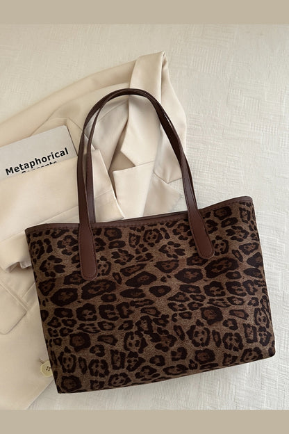 Leopard Polyester Tote Bag - Handbag - FITGGINS