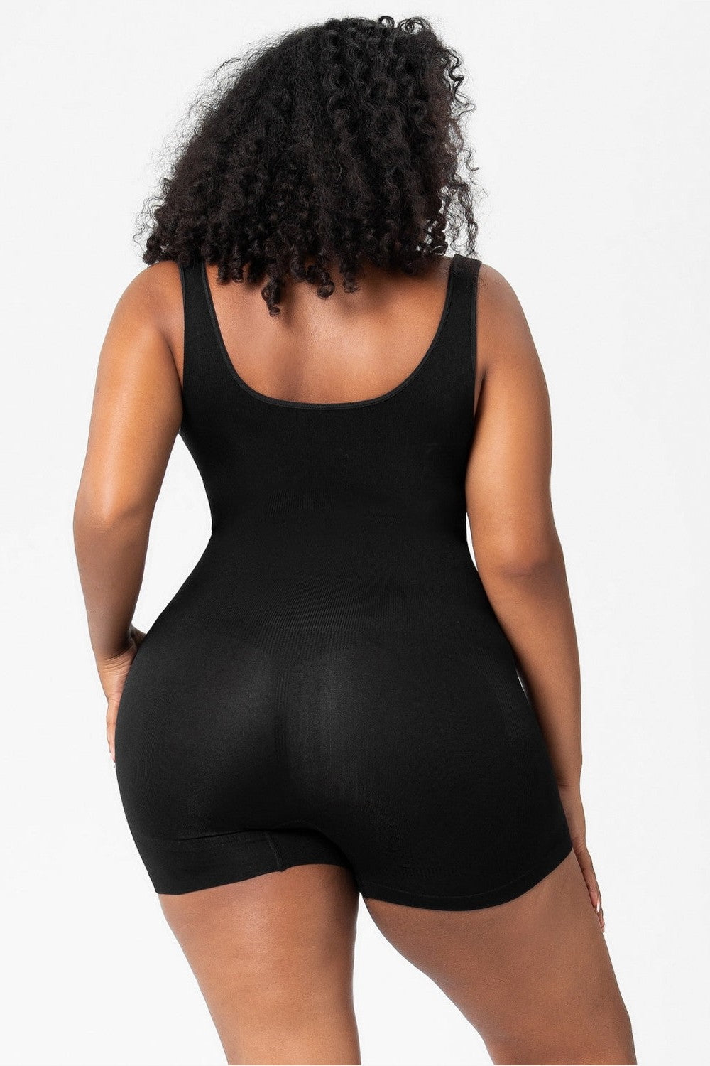 Scoop Neck Wide Strap Shaping Romper - Shapewear - FITGGINS