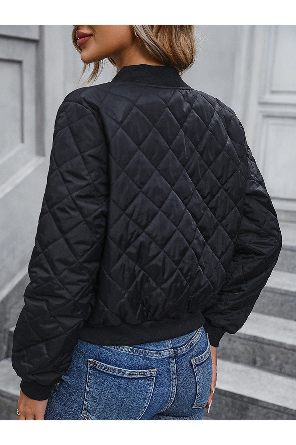 Zip-Up Winter Coat with Pockets - Jackets - FITGGINS