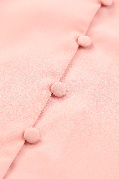 V-Neck Tie Hem Flutter Sleeve Blouse Fitggins