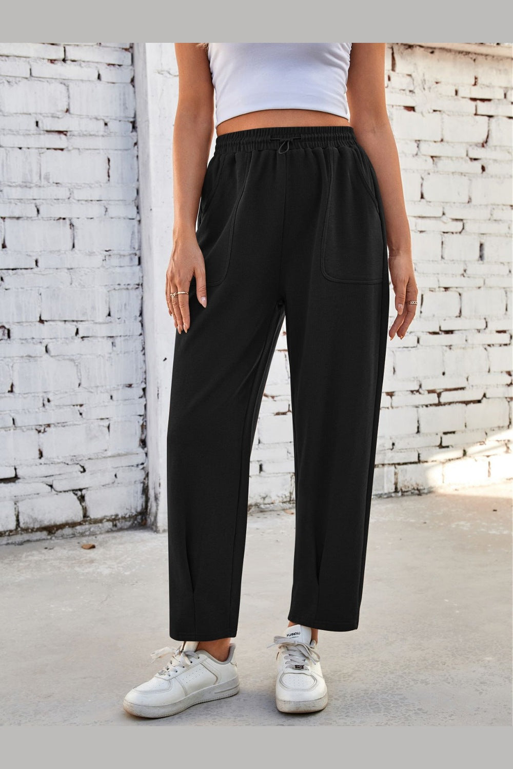 Lovelet Drawstring Pants with Pockets - Pants - FITGGINS