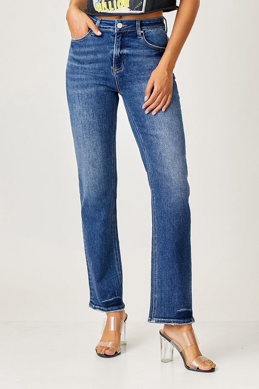 RISEN Mid Rise Slim Straight Jeans - Jeans - FITGGINS