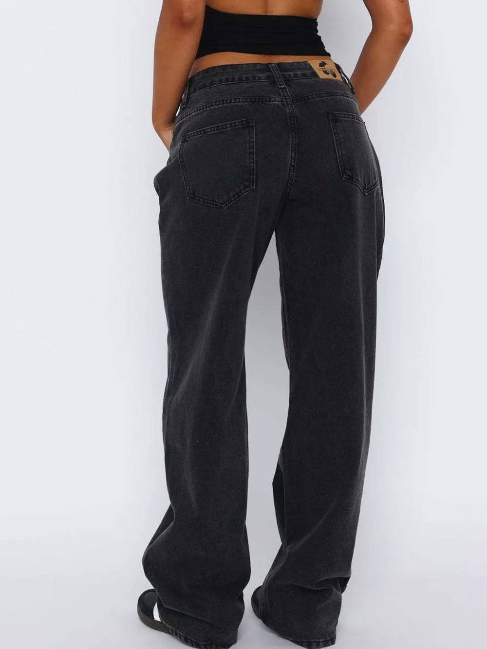 Wide Leg Jeans with Pockets Fitggins