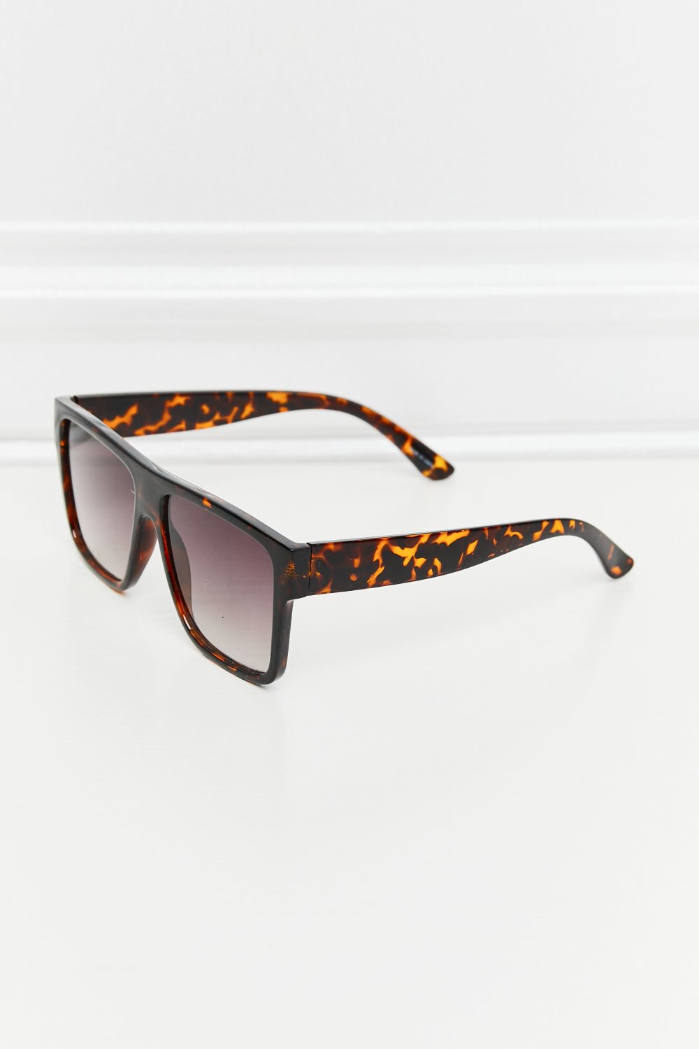 Tortoiseshell Square Full Rim Sunglasses - Sunglasses - FITGGINS