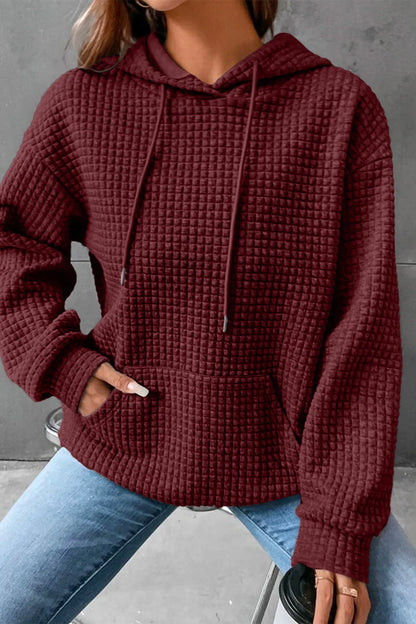 Dropped Shoulder Pocketed Hoodie Fitggins