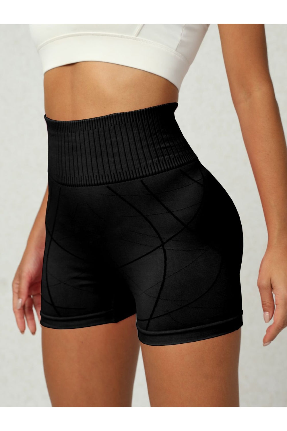 High Waist Active Shorts - Short Leggings - FITGGINS