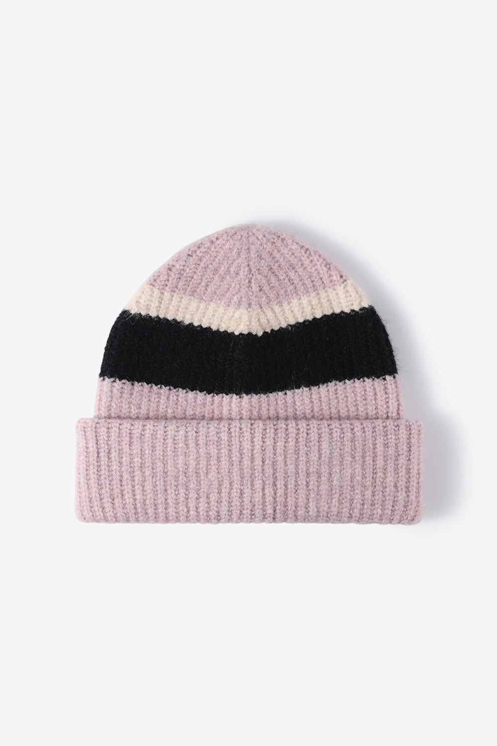 Tricolor Cuffed Knit Beanie - Hats - FITGGINS