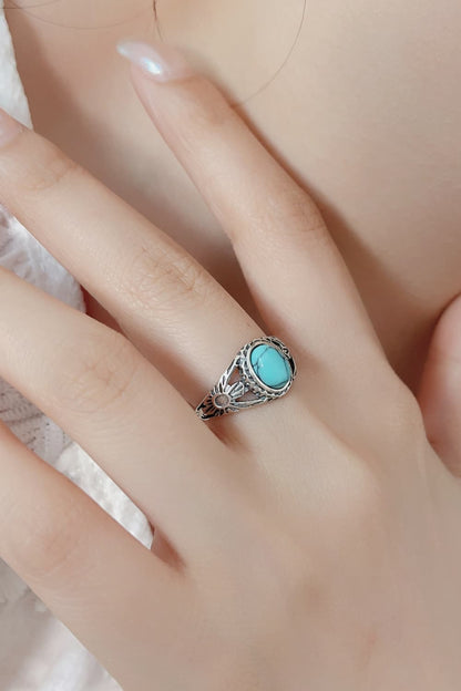 Turquoise 925 Sterling Silver Ring - Rings - FITGGINS