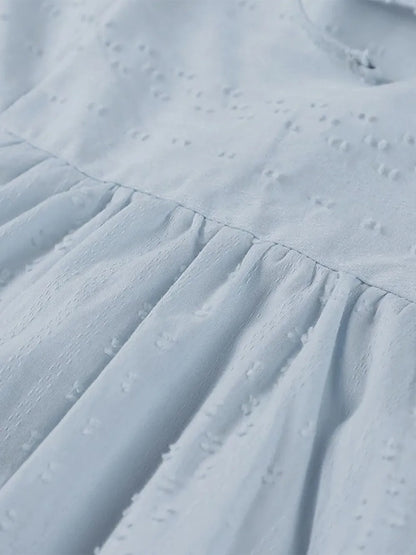 Full Size Tied Three-Quarter Sleeve Mini Dress Fitggins