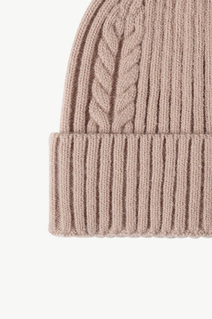 Cable-Knit Cuff Beanie - Hats - FITGGINS