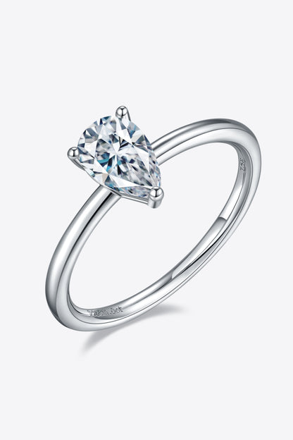 1 Carat Moissanite 925 Sterling Silver Solitaire Ring - Rings - FITGGINS