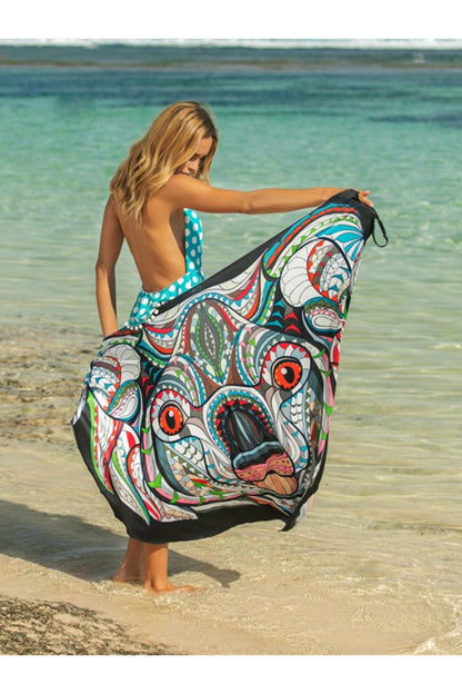 Printed Spaghetti Strap Cover Up - Cover-Ups - FITGGINS