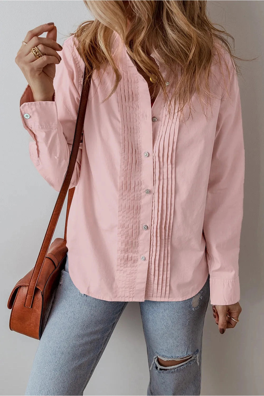 Button Up Long Sleeve Shirt - Shirts - FITGGINS