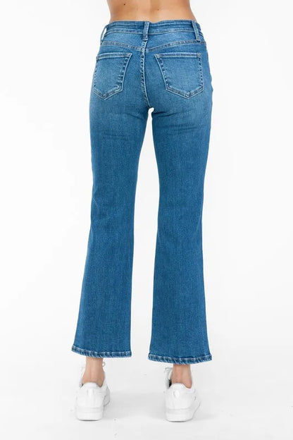 bytos Full Size Cat's Whiskers Mid Rise Ankle Jeans Fitggins
