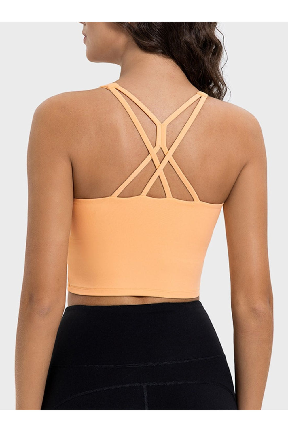 Millennia Crisscross Round Neck Active Tank - Crop Tops & Tank Tops - FITGGINS