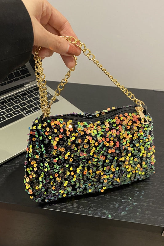 Sequin Removable Strap Shoulder Bag - Handbag - FITGGINS