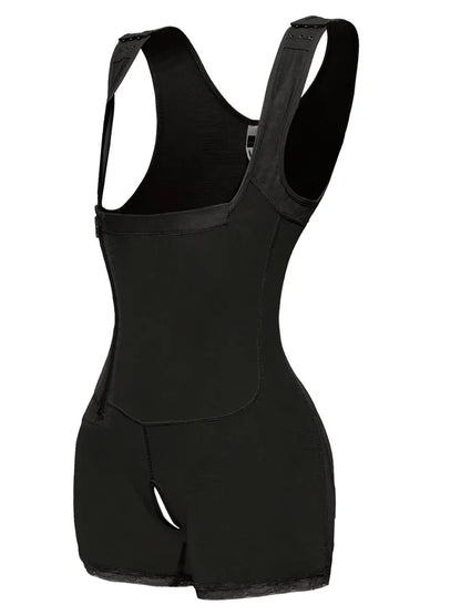Full Size Side Zip Up Wide Strap Shapewear Fitggins