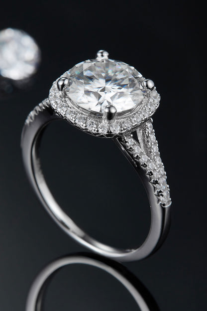 3 Carat Moissanite Halo Ring - Rings - FITGGINS