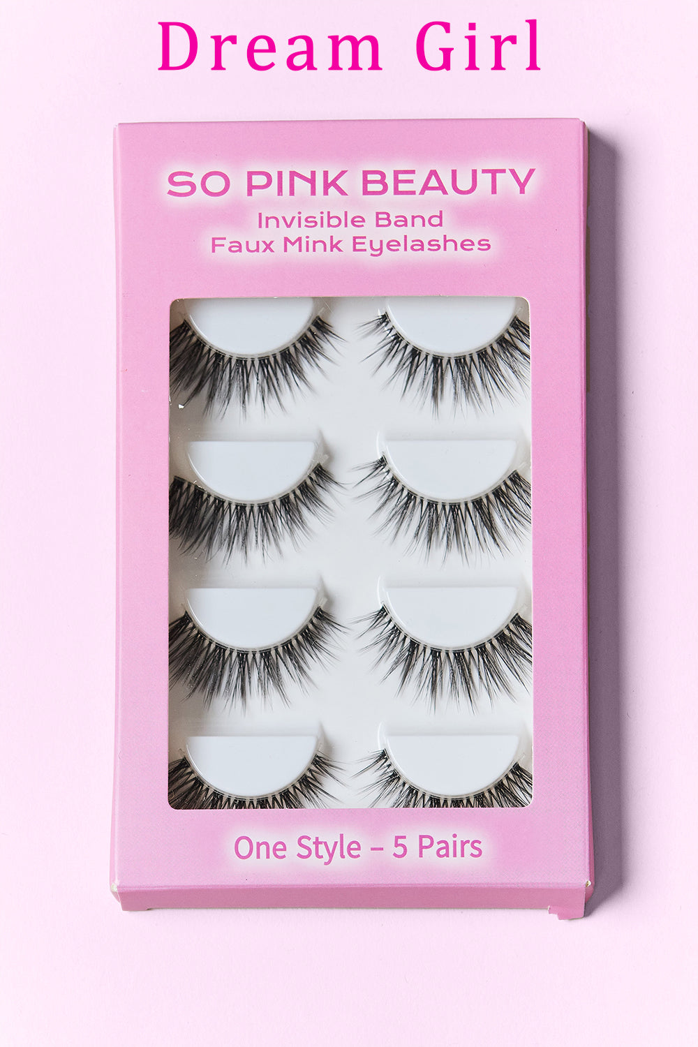 SO PINK BEAUTY Faux Mink Eyelashes 5 Pairs - - FITGGINS