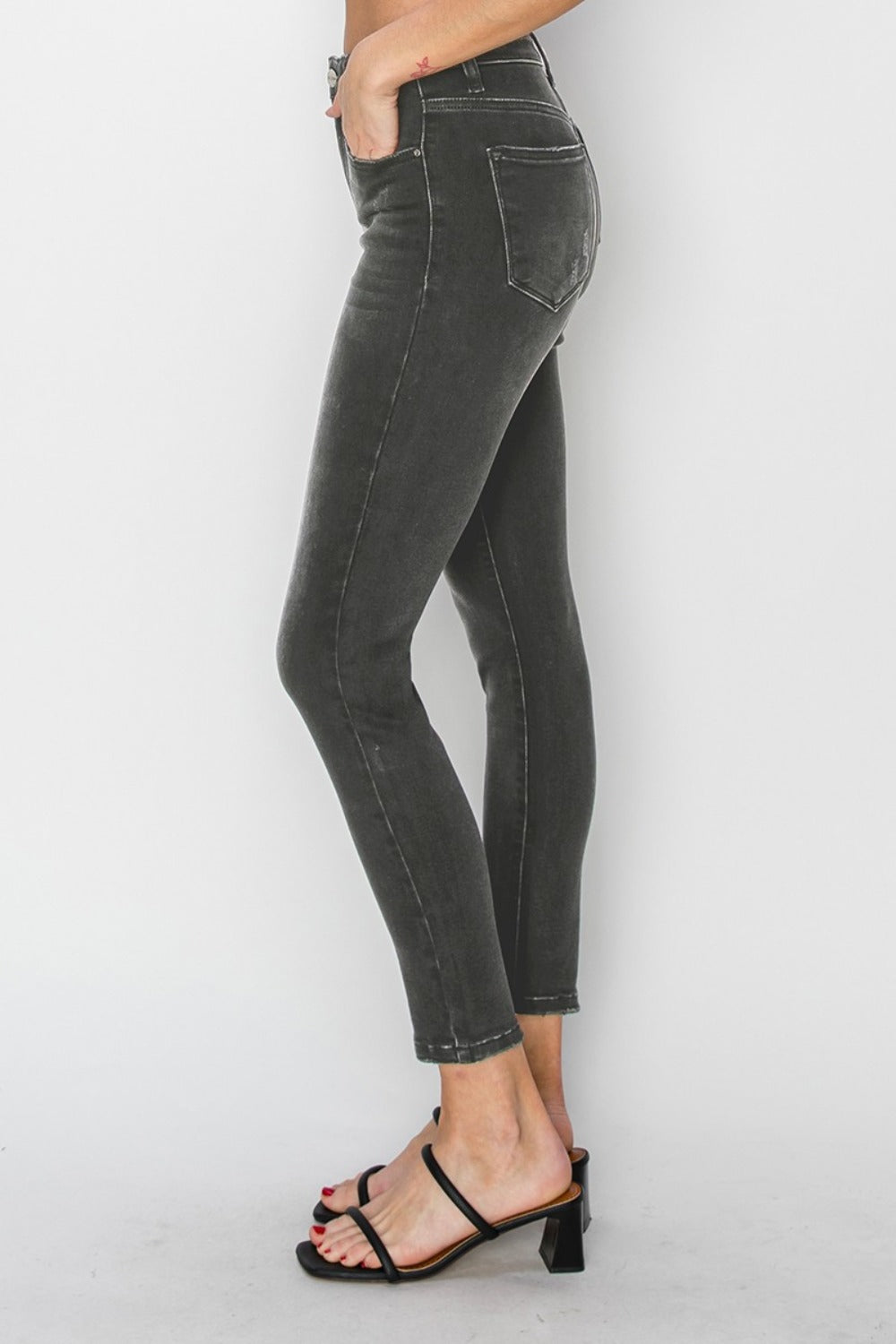 RISEN Full Size High Rise Ankle Skinny Jeans - Jeans - FITGGINS