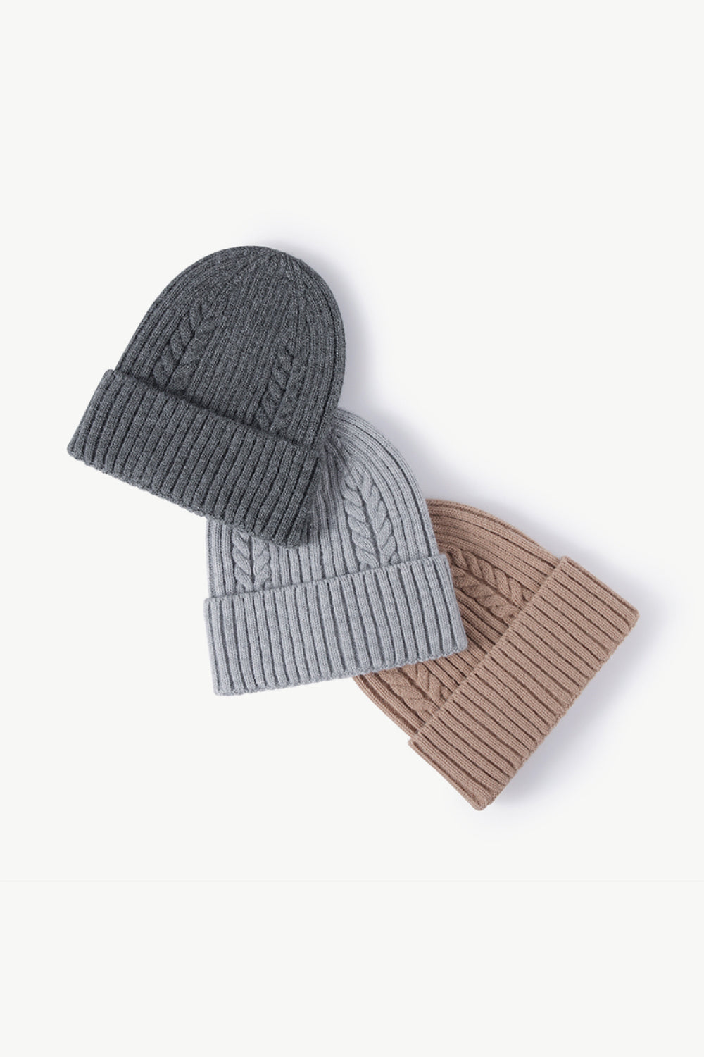 Cable-Knit Cuff Beanie - Hats - FITGGINS