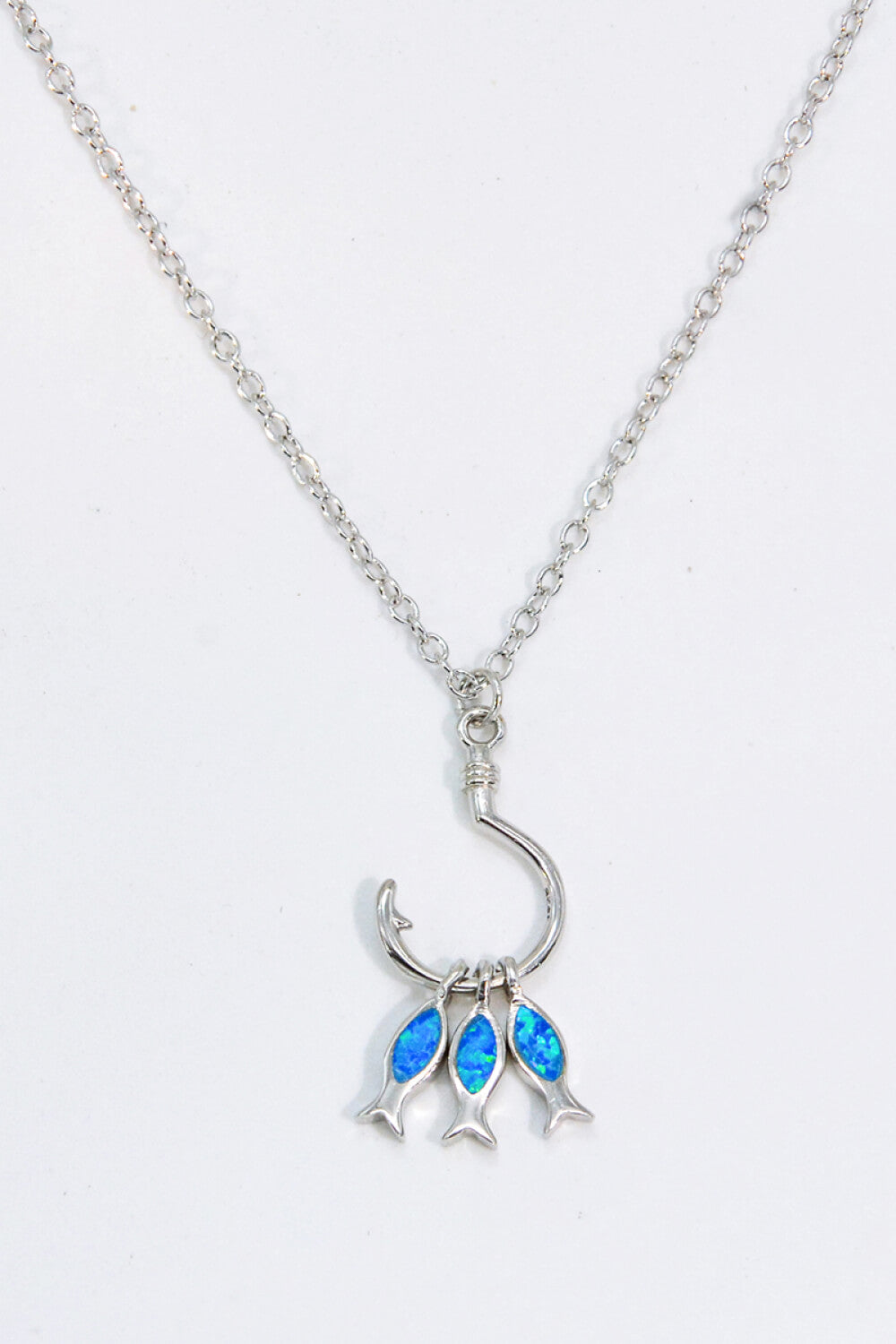 Opal Fish 925 Sterling Silver Necklace - Necklaces - FITGGINS