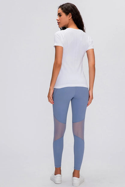 Millennia Round Neck Short Sleeve Active T-Shirt Fitggins