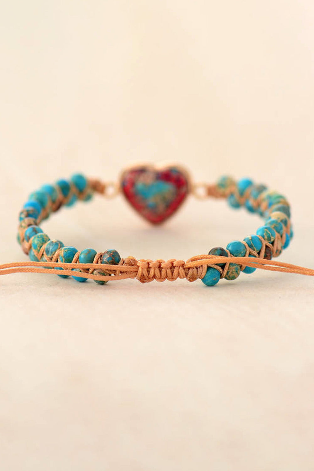 Handmade Heart Shape Natural Stone Bracelet - Bracelets - FITGGINS